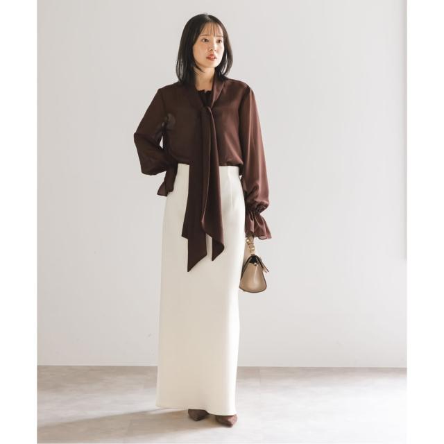 ノーブル（Noble）/《WEB・一部店舗追加》シルキークロスボータイブラウス