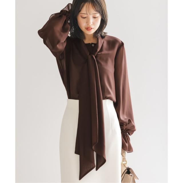 ノーブル（Noble）/《WEB・一部店舗追加》シルキークロスボータイブラウス