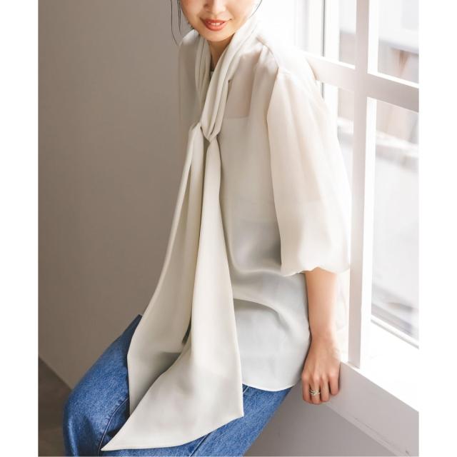 ノーブル（Noble）/《WEB・一部店舗追加》シルキークロスボータイブラウス