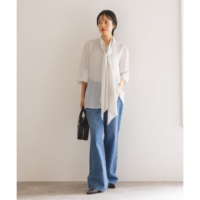 ノーブル（Noble）/《WEB・一部店舗追加》シルキークロスボータイブラウス