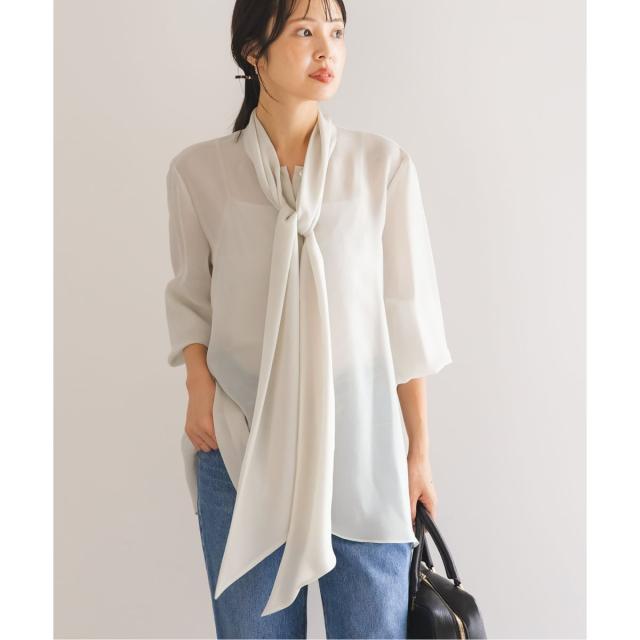 ノーブル（Noble）/《WEB・一部店舗追加》シルキークロスボータイブラウス