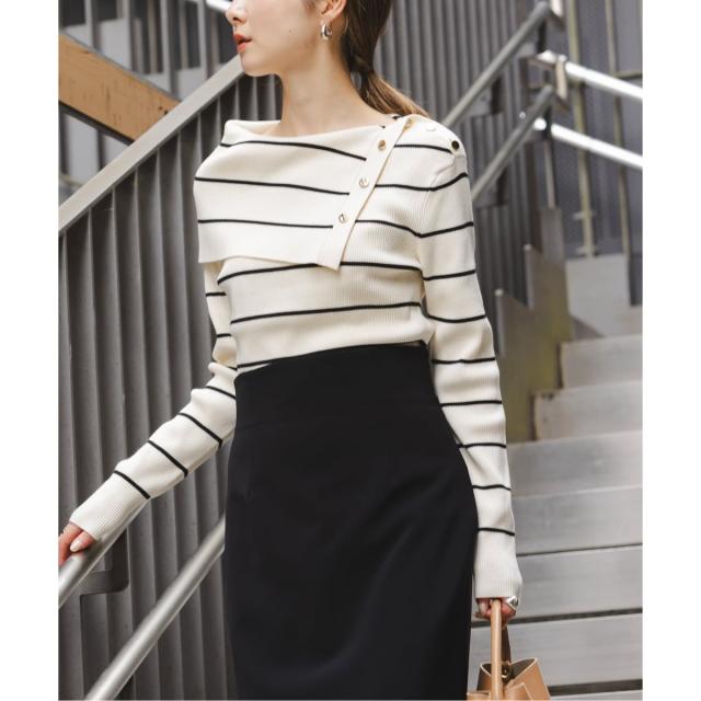 ノーブル（Noble）/《WEB限定追加》ショルダーボタンタイトリブニット