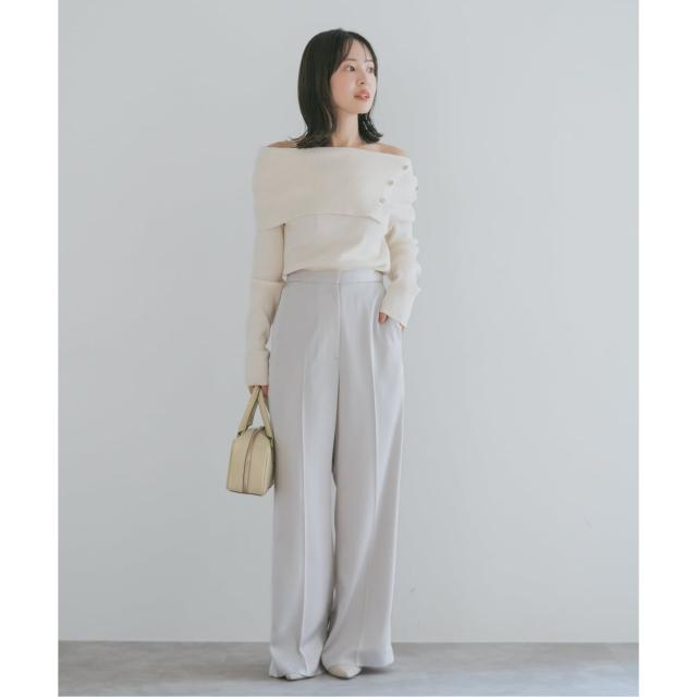 ノーブル（Noble）/《WEB限定追加》ショルダーボタンタイトリブニット