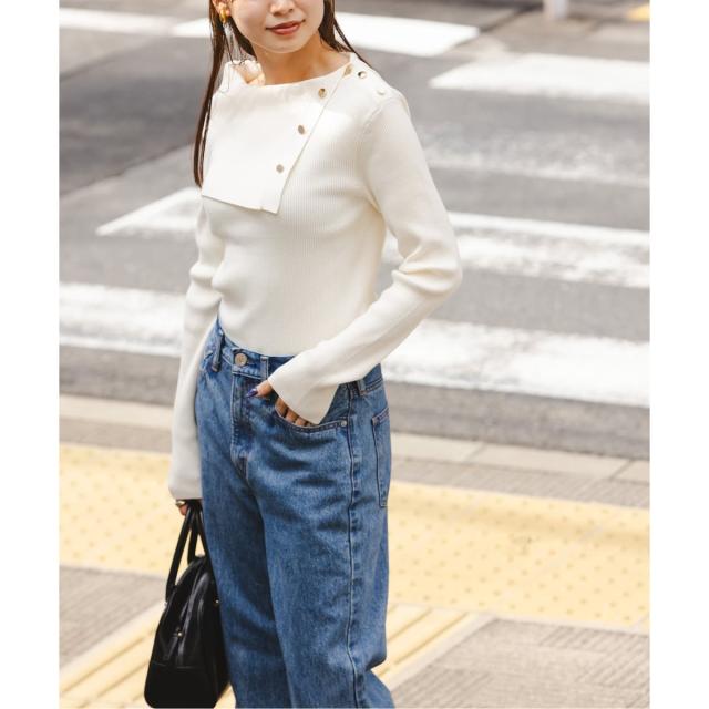 ノーブル（Noble）/《WEB限定追加》ショルダーボタンタイトリブニット