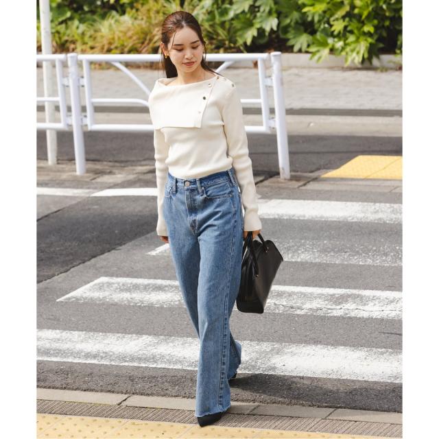 ノーブル（Noble）/《WEB限定追加》ショルダーボタンタイトリブニット