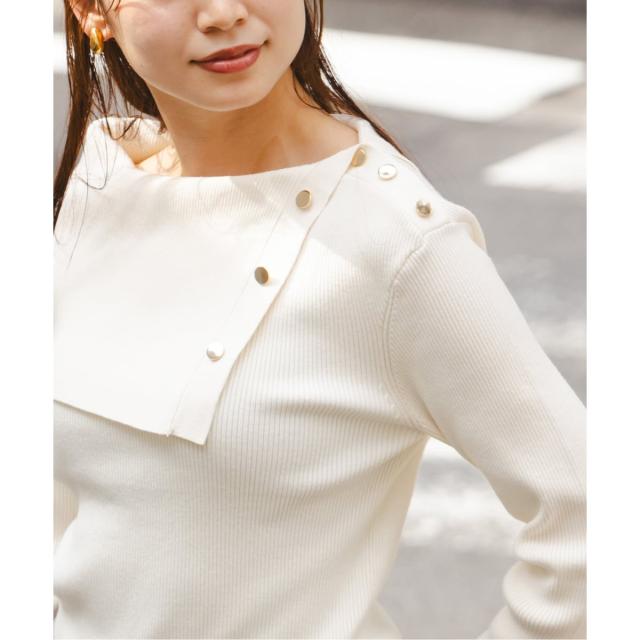 ノーブル（Noble）/《WEB限定追加》ショルダーボタンタイトリブニット