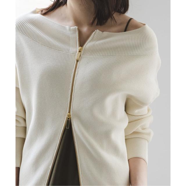 ノーブル（Noble）/《WEB限定追加》フロントジップボートネックニット