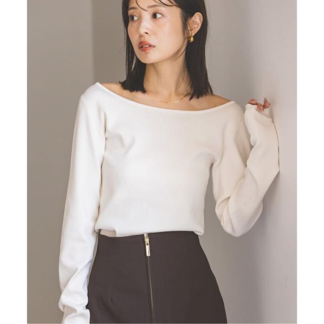 ノーブル（Noble）/デコルテロングスリーブニット