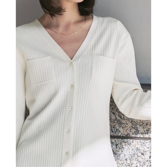 ノーブル（Noble）/《追加》ナローワイドリブVカーディガン