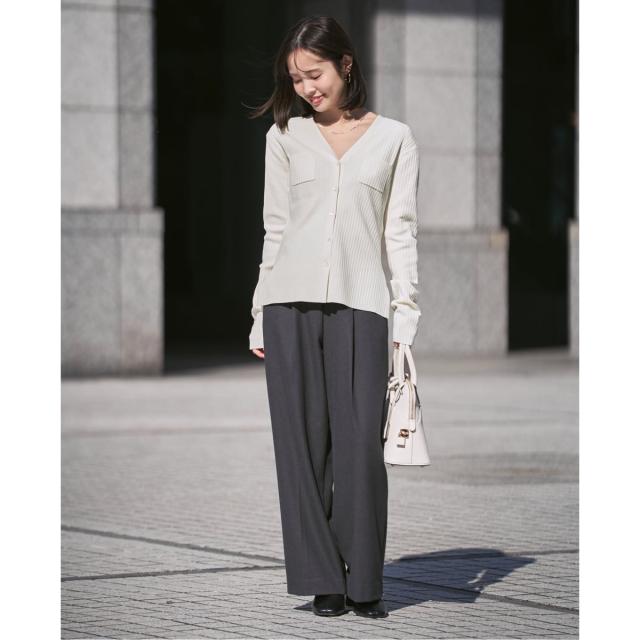 ノーブル（Noble）/《追加》ナローワイドリブVカーディガン