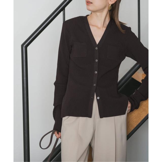 ノーブル（Noble）/《追加》ナローワイドリブVカーディガン