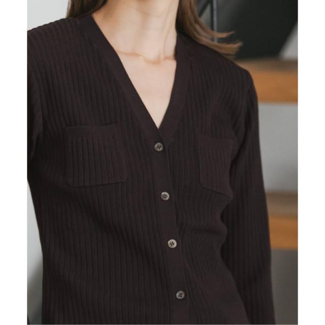 ノーブル（Noble）/《追加》ナローワイドリブVカーディガン