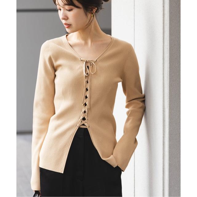 ノーブル（Noble）/《WEB限定追加》レースアップリブニット