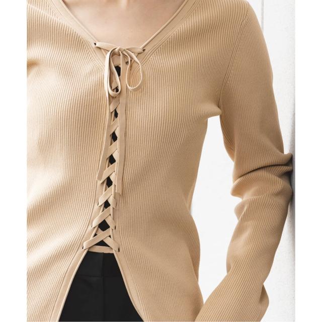 ノーブル（Noble）/《WEB限定追加》レースアップリブニット