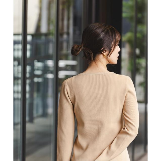 ノーブル（Noble）/《WEB限定追加》レースアップリブニット