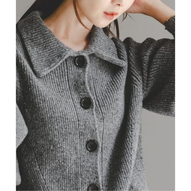 ノーブル（Noble）/《NOBLE別注》Venit/ヴェニット ネップツイードパフスリーブカーディガン