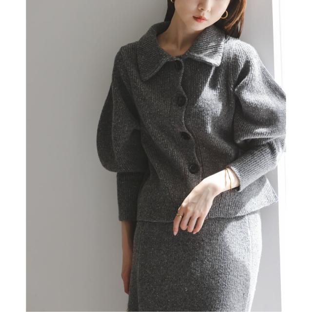 ノーブル（Noble）/《NOBLE別注》Venit/ヴェニット ネップツイードパフスリーブカーディガン