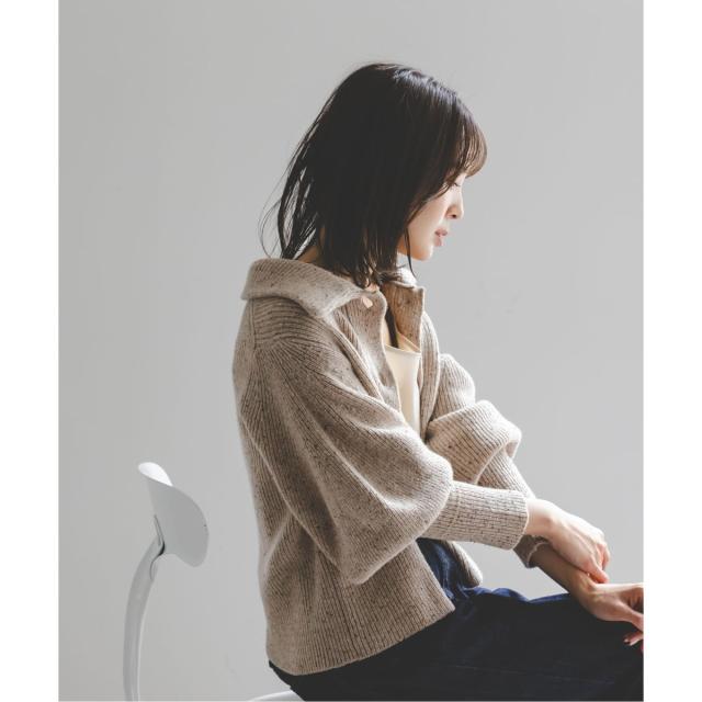 ノーブル（Noble）/《NOBLE別注》Venit/ヴェニット ネップツイードパフスリーブカーディガン