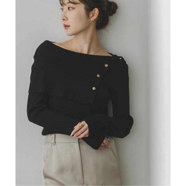 ノーブル（Noble）/《WEB限定追加》ショルダーボタンタイトリブニット