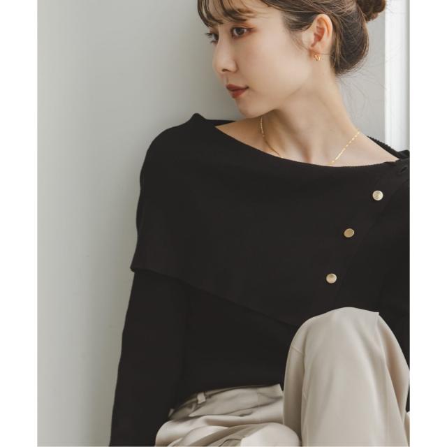 ノーブル（Noble）/《WEB限定追加》ショルダーボタンタイトリブニット