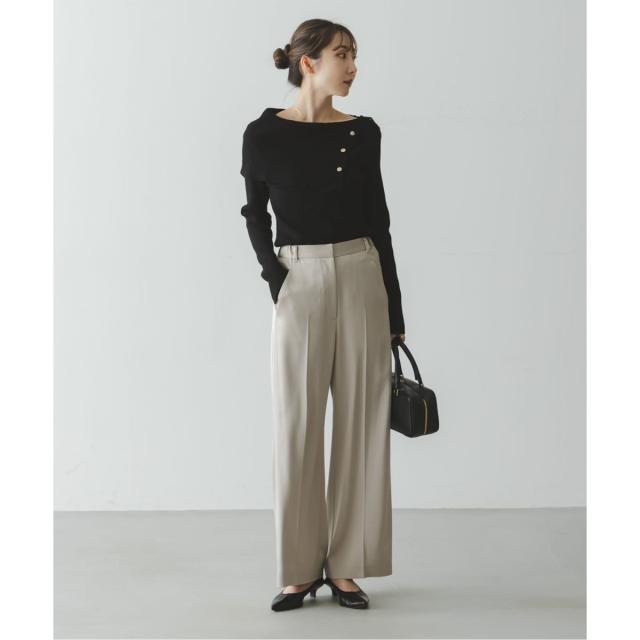 ノーブル（Noble）/《WEB限定追加》ショルダーボタンタイトリブニット