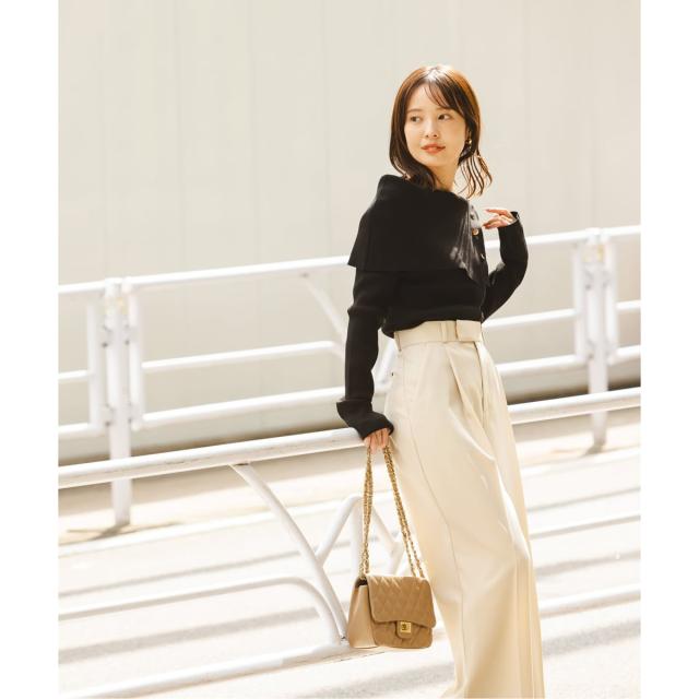 ノーブル（Noble）/《WEB限定追加》ショルダーボタンタイトリブニット