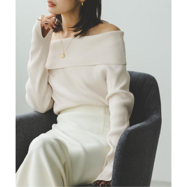 ノーブル（Noble）/ラメmixオフショルニット