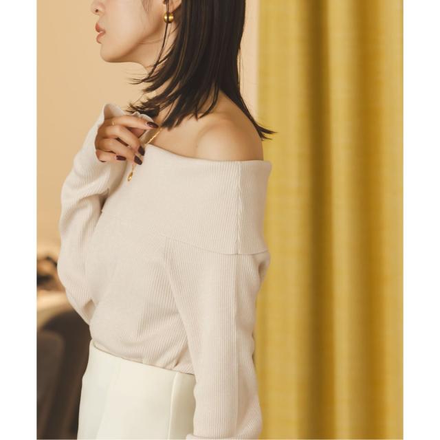 ノーブル（Noble）/ラメmixオフショルニット