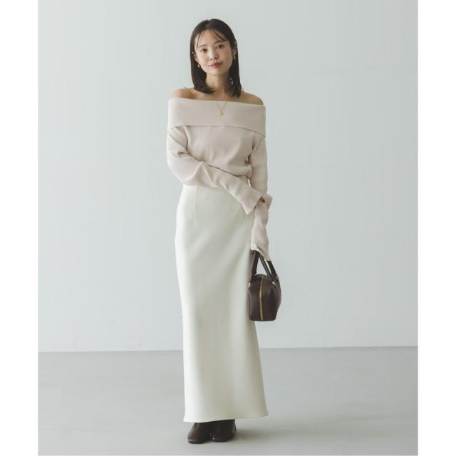 ノーブル（Noble）/ラメmixオフショルニット