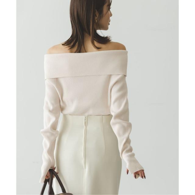 ノーブル（Noble）/ラメmixオフショルニット