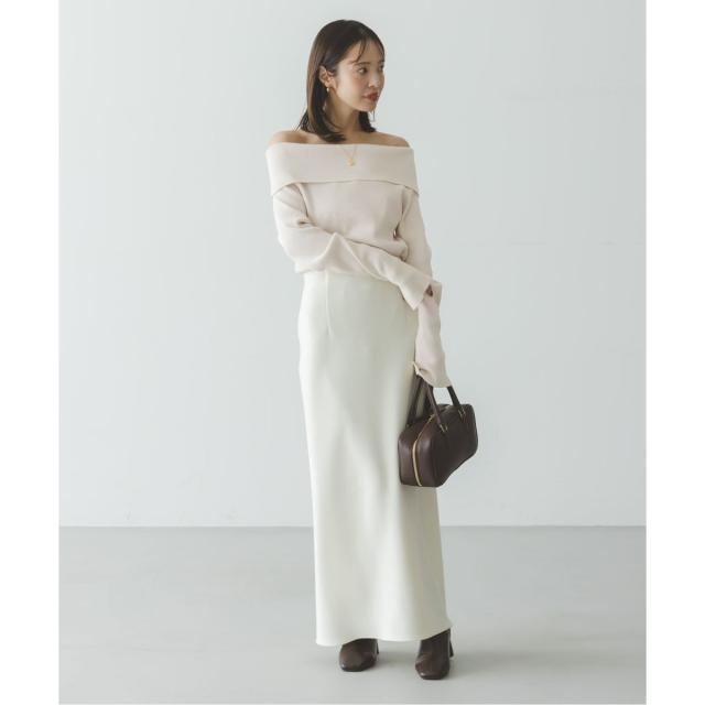 ノーブル（Noble）/ラメmixオフショルニット