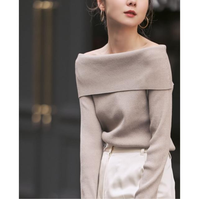 ノーブル（Noble）/ラメmixオフショルニット