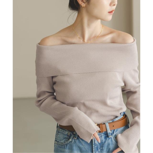 ノーブル（Noble）/ラメmixオフショルニット