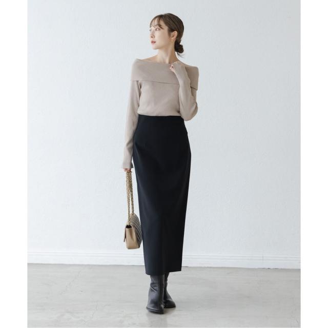 ノーブル（Noble）/《WEB限定追加》ジャージーライクカラータイトスカート