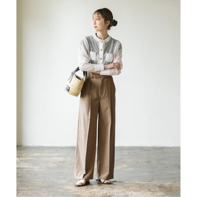 ノーブル（Noble）/《追加2》エステルツイルストレッチスラックスパンツ