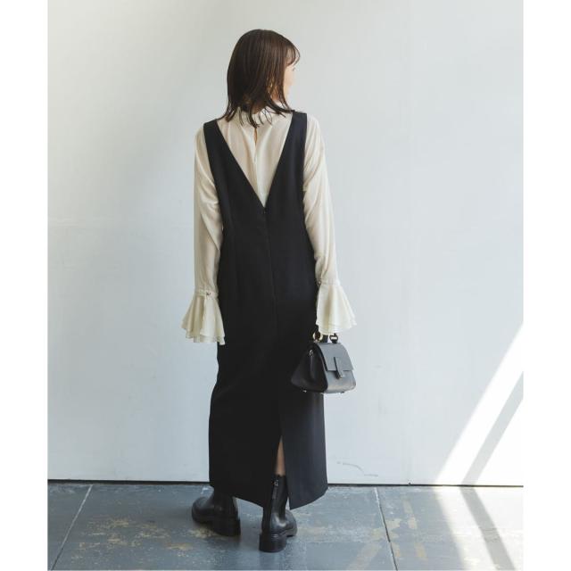 ノーブル（Noble）/《WEB限定追加2》ストレートVネックワンピース