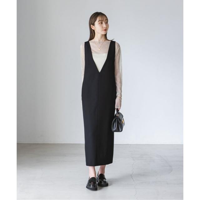 ノーブル（Noble）/《WEB限定追加2》ストレートVネックワンピース