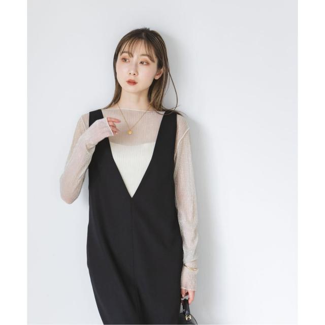 ノーブル（Noble）/《WEB限定追加2》ストレートVネックワンピース