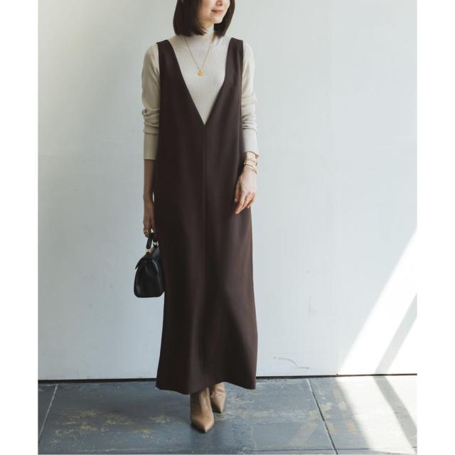 ノーブル（Noble）/《WEB限定追加2》ストレートVネックワンピース