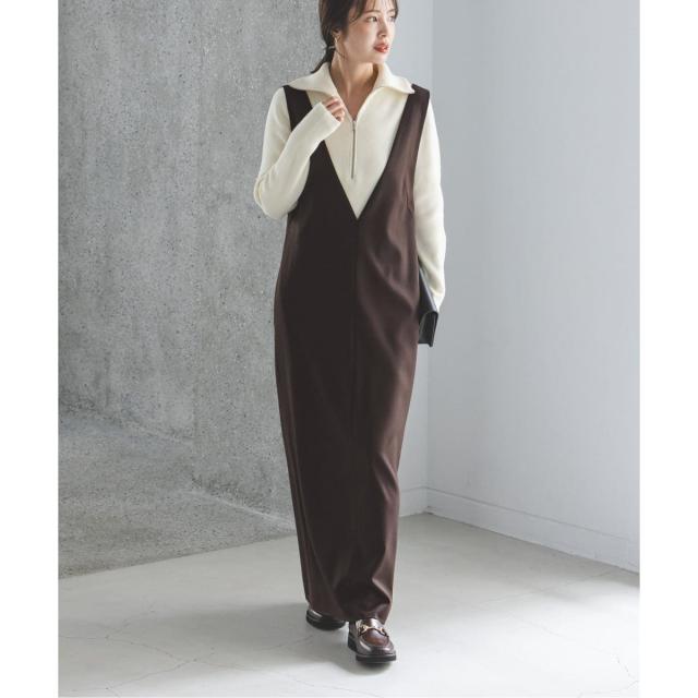 ノーブル（Noble）/《WEB限定追加2》ストレートVネックワンピース