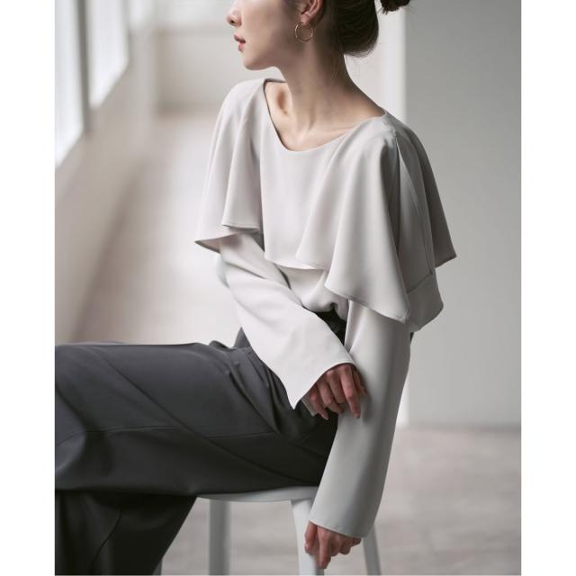ノーブル（Noble）/《26SS先行予約》スリットケープブラウス