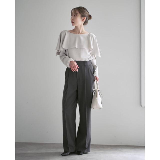 ノーブル（Noble）/《26SS先行予約》スリットケープブラウス