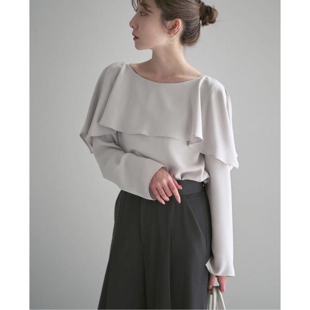 ノーブル（Noble）/《26SS先行予約》スリットケープブラウス