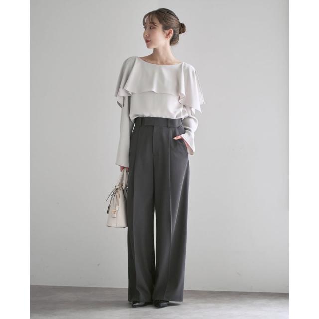 ノーブル（Noble）/《26SS先行予約》スリットケープブラウス