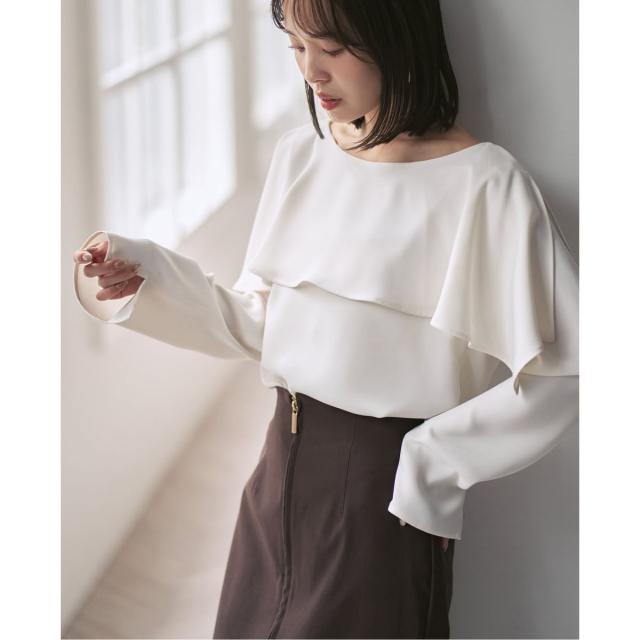 ノーブル（Noble）/《26SS先行予約》スリットケープブラウス