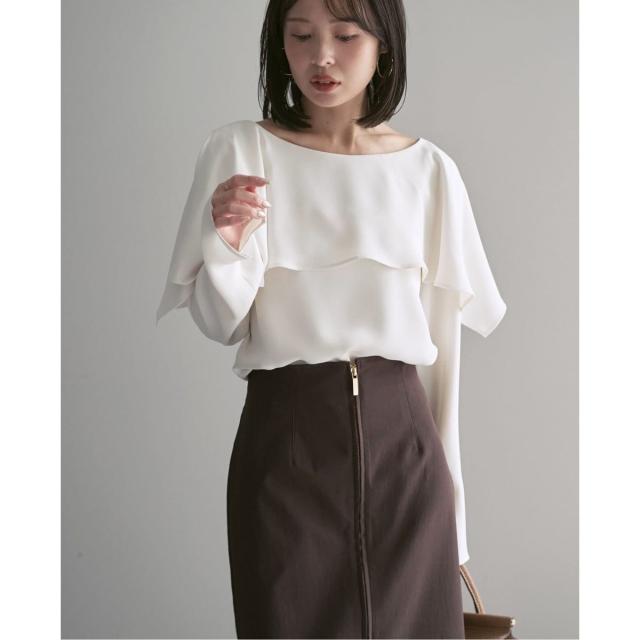 ノーブル（Noble）/《26SS先行予約》スリットケープブラウス