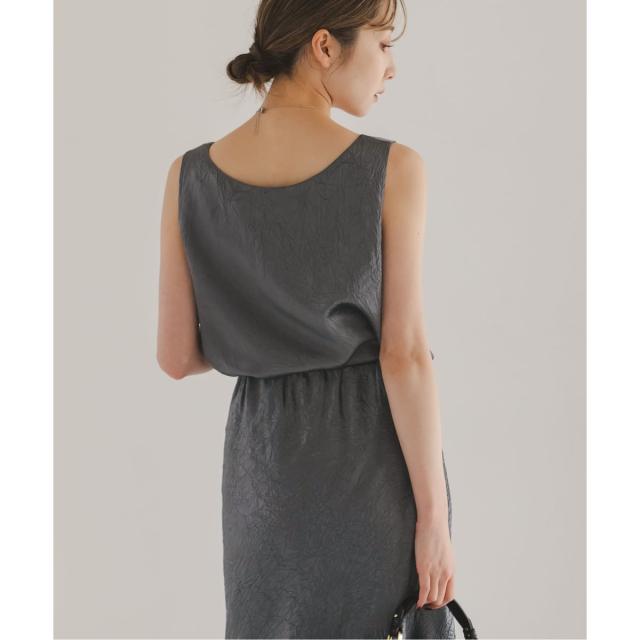 ノーブル（Noble）/《26SS先行予約》リンクルサテン2WAYタンク