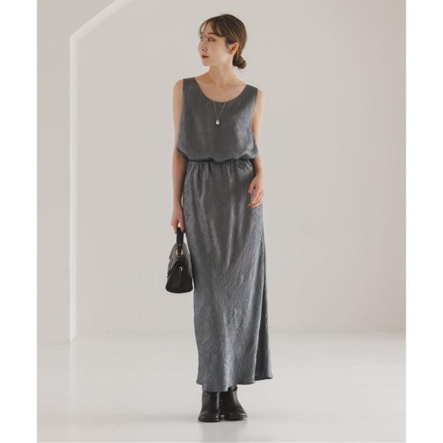 ノーブル（Noble）/《26SS先行予約》リンクルサテン2WAYタンク