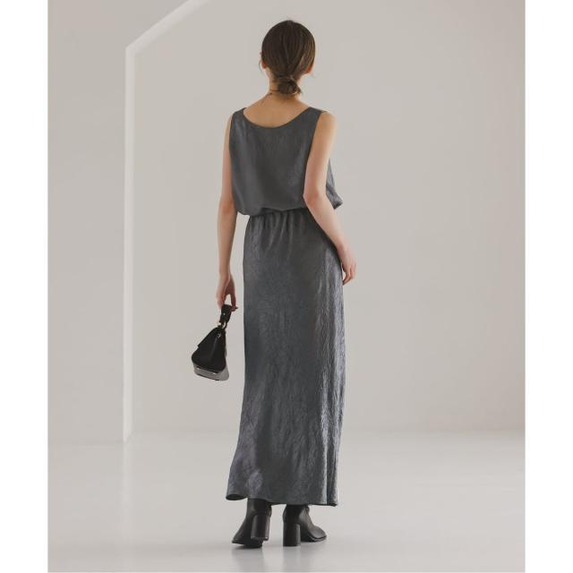 ノーブル（Noble）/《26SS先行予約》リンクルサテン2WAYタンク