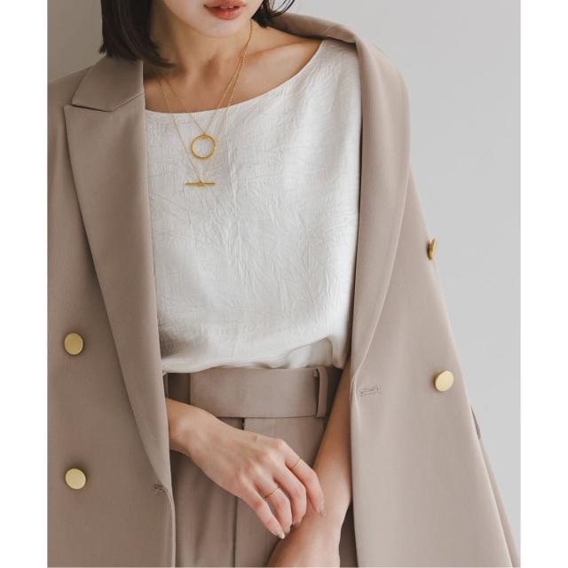 ノーブル（Noble）/《26SS先行予約》リンクルサテン2WAYタンク